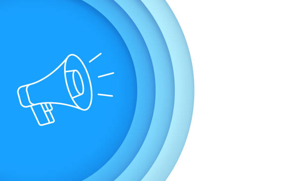 Dealer Talk Contact Us, Blue Megaphone with radius